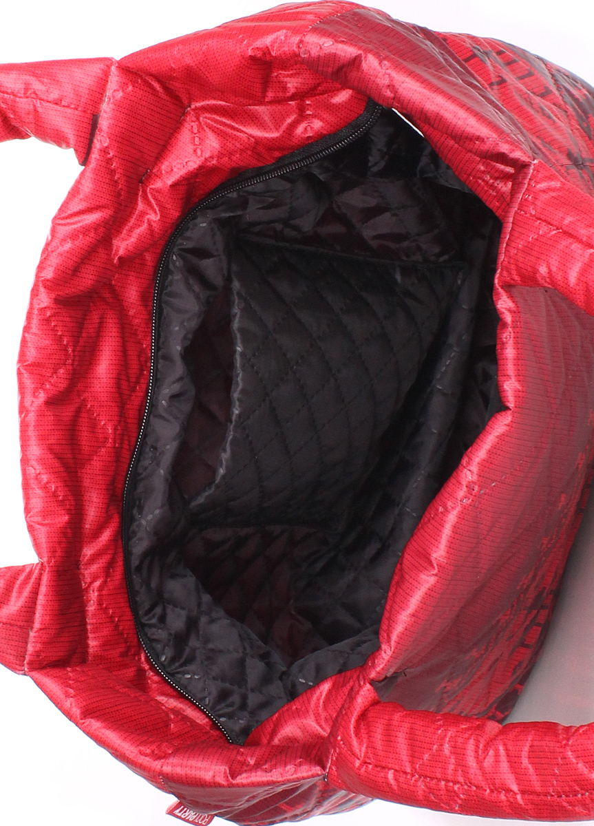 Дута сумка з північним візерунком та оленями, червоно-чорна / POOLPARTY