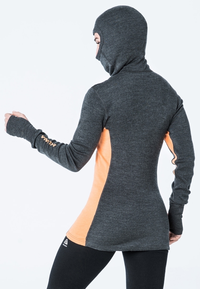 Худі Aclima WarmWool Hood Sweater Woman Marengo/MuskMelon