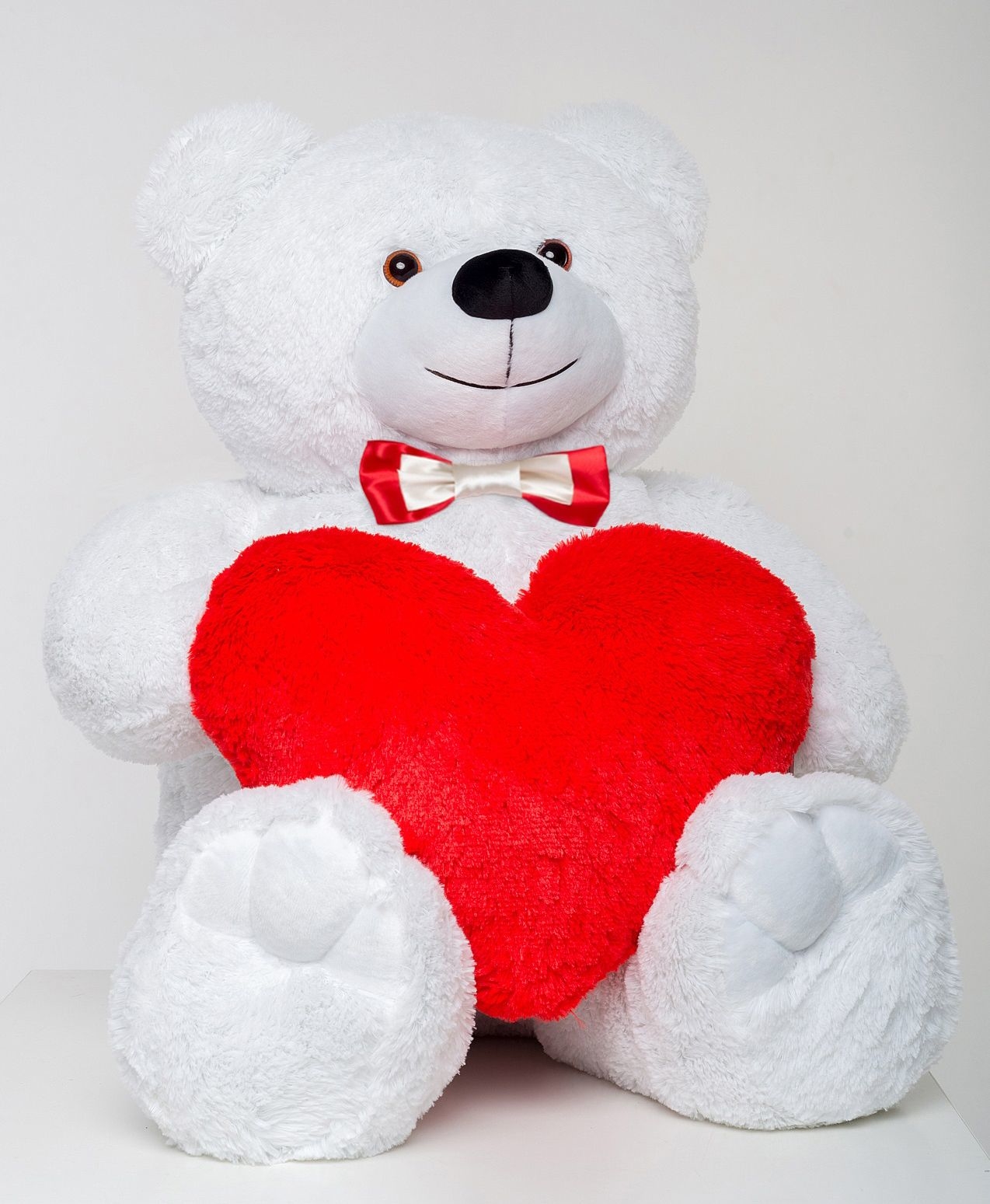 Ведмідь з серцем Mister Medved Білий 130 см
