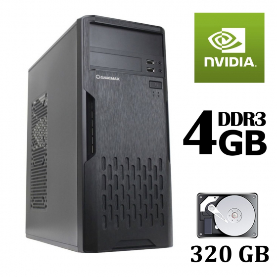 Б/в GameMax ET210 Tower / AMD Athlon™ II X4 840 (4 ядра по 3.1 GHz) / 4 GB DDR3 / 320 GB HDD / nVidia GeForce GT 710 (1GB DDR3)