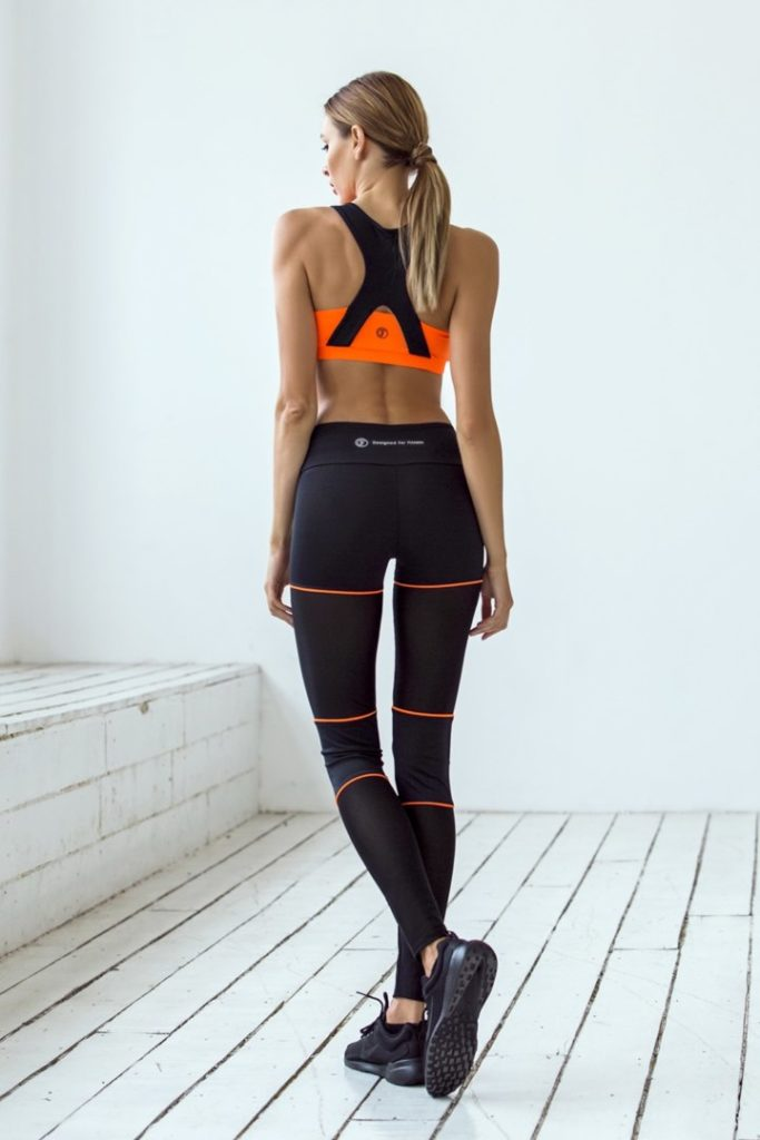Комплект Sexy Shorts Orange (легінси та топ) / Designed for Fitness