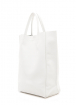 Шкіряна сумка BigSoho, біла / POOLPARTY