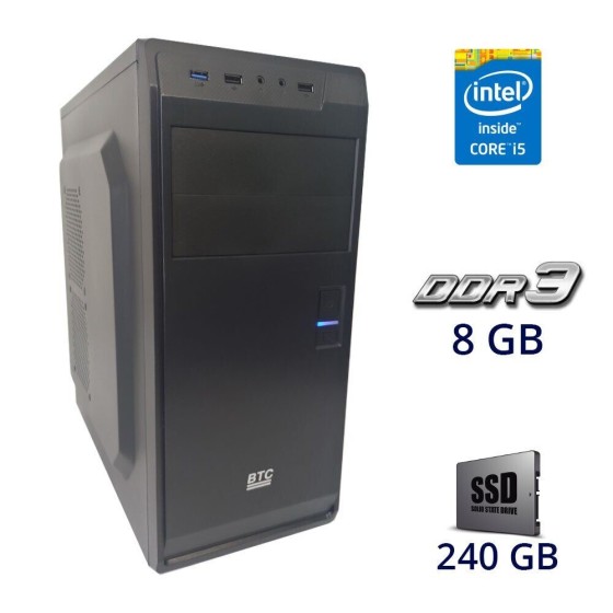 Б/в Системний блок BTC A405 Tower Intel Core i5-3470 / 16 Гб / SSD 240 Гб