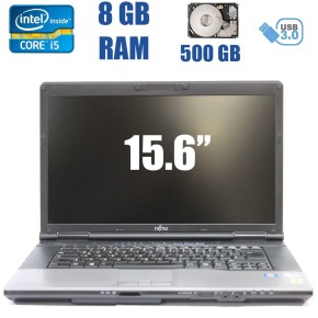Б/в Ноутбук Fujitsu LifeBook E752 Intel Core i5-3320M / 8 Гб / HDD 500 Гб / Клас В