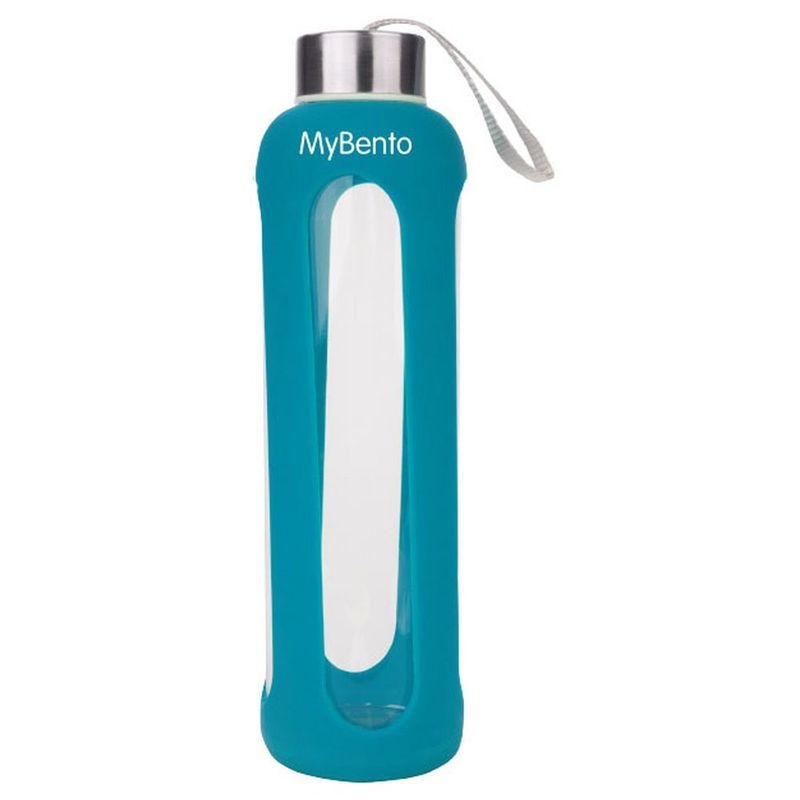 Пляшка для води Summit MyBento Eco Glass Bottle Silicone Cover Блакитна 500 мл