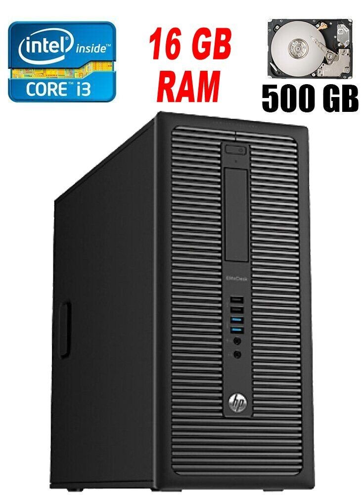 Б/в Системний блок HP EliteDesk 800 Tower Intel Core i3-4130 / 16 Гб / HDD 500 Гб