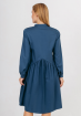 Сукня-сорочка зі скошеним воланом, синя / Bessa